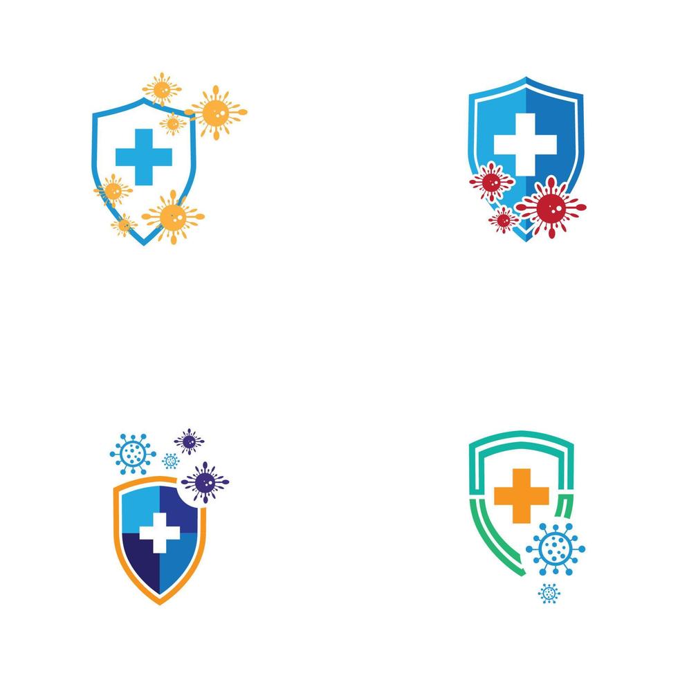 virus proteccion logo vector