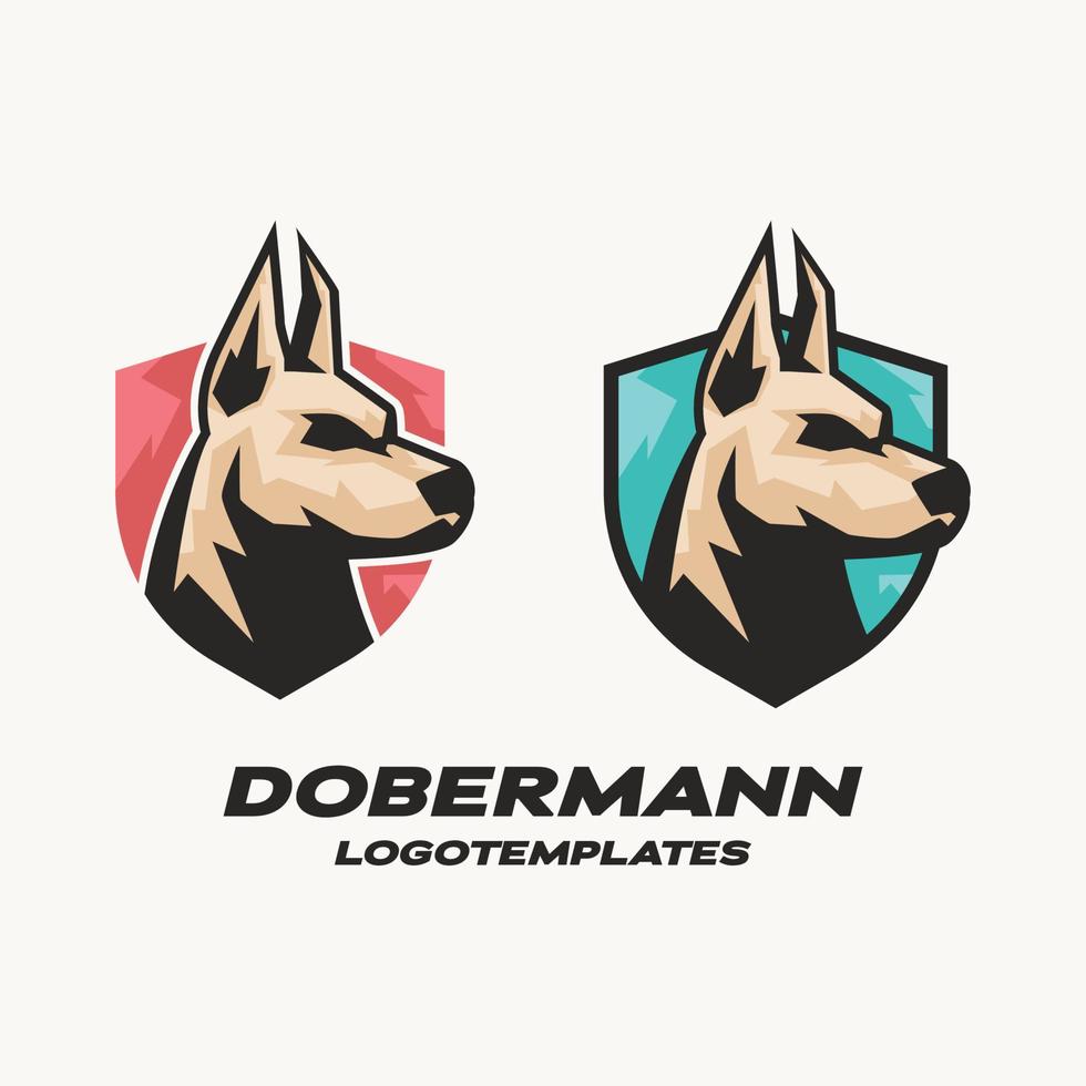 Doberman Esport Crest Logo vector