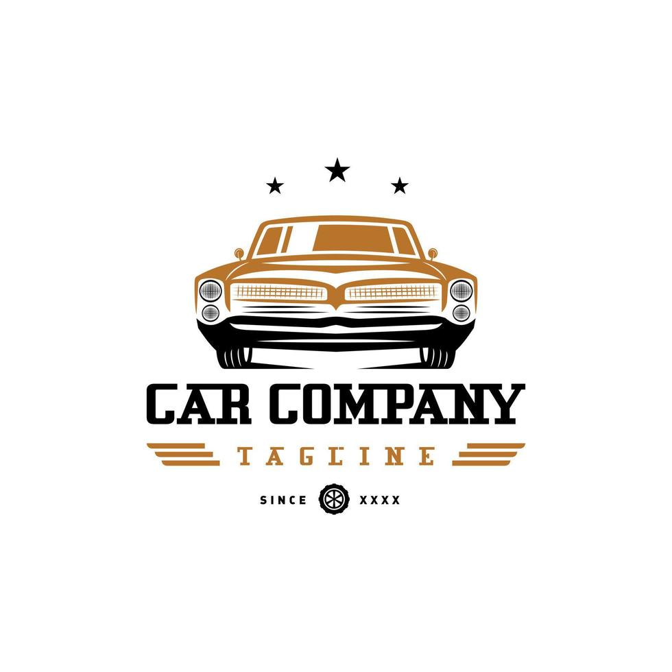 Muscle vintage car logo design. Awesome a muscle car logo. A muscle car logotype. vector