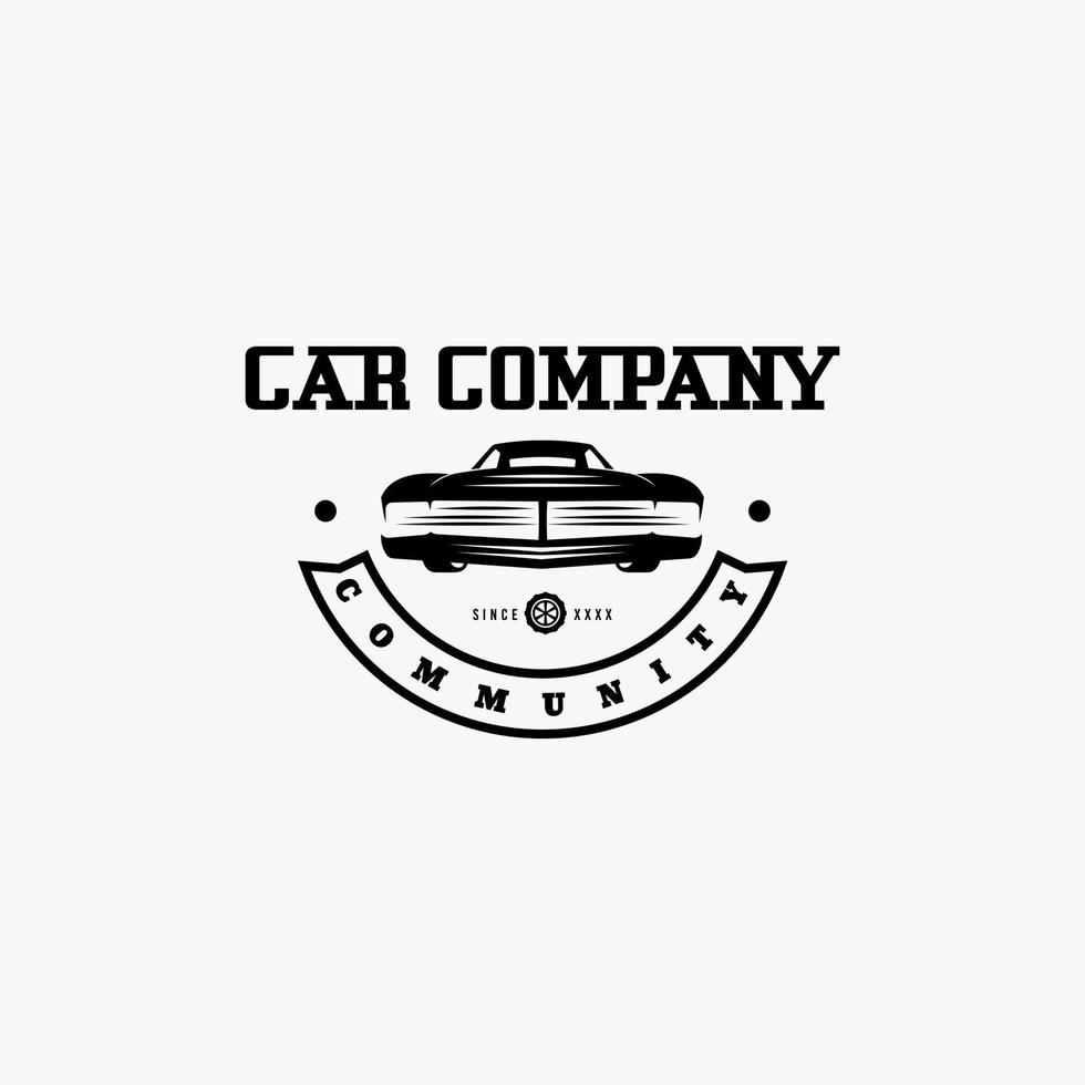 Muscle vintage car logo design. Awesome a muscle car logo. A muscle car logotype. vector