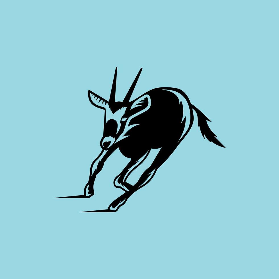 Oryx logo design template. Awesome a oryx logo. A oryx line art logotype. vector