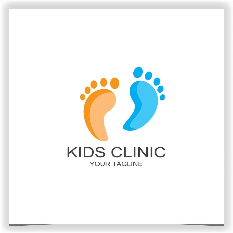 niños clínica logo prima elegante modelo vector eps 10