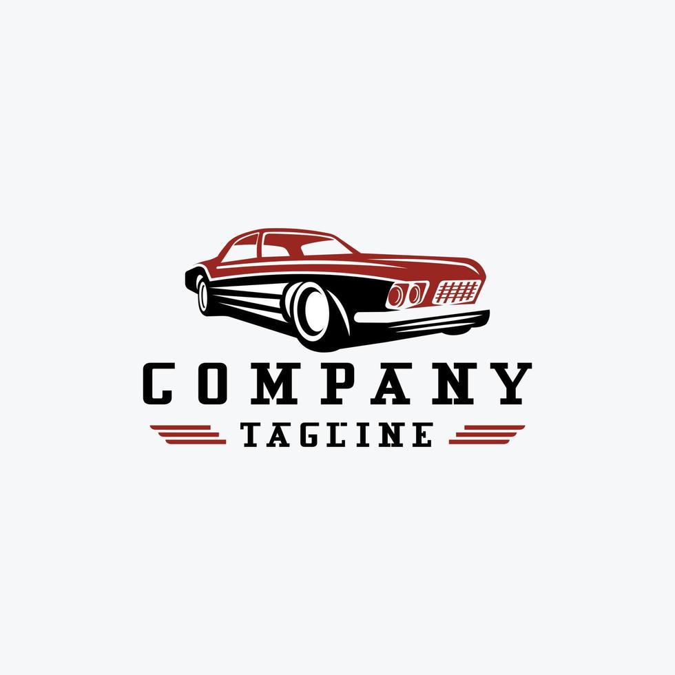 Muscle vintage car logo design. Awesome a muscle car logo. A muscle car logotype. vector