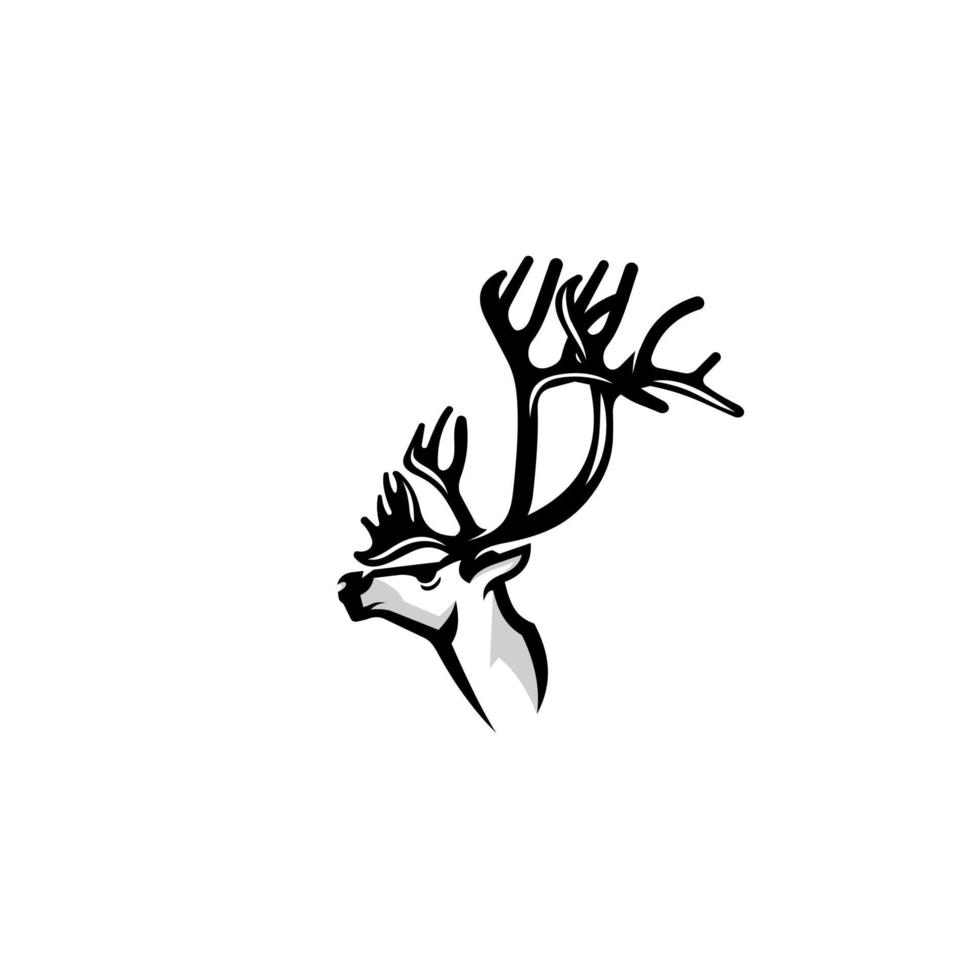 Caribou logo design icon. Caribou logo design inspiration. Artic animal logo design template. vector