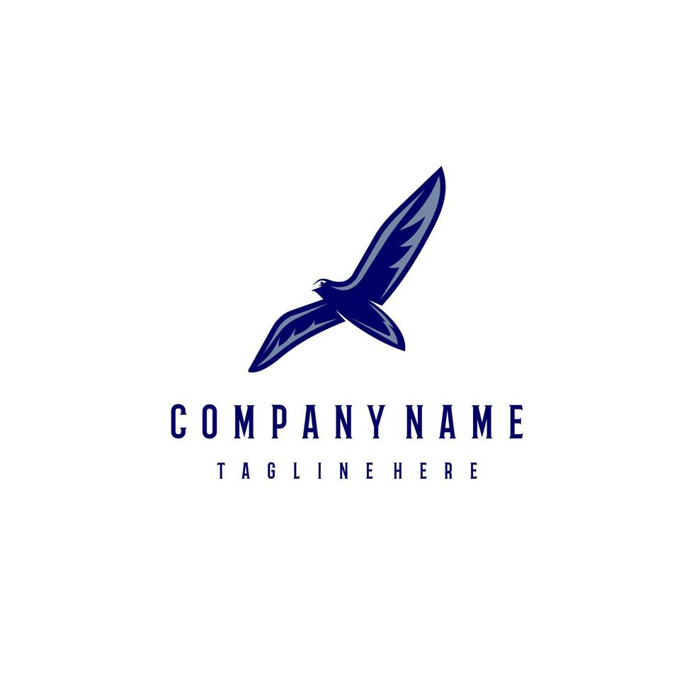 Flying seagull logo design. Awesome seagull logo. A seagull logotype. Animal logo design vector