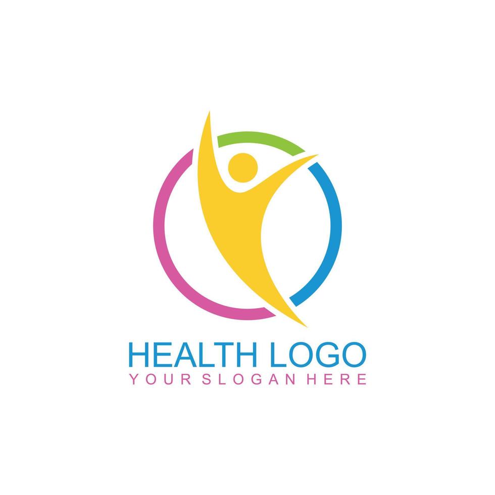 Humanity care logo design template vector