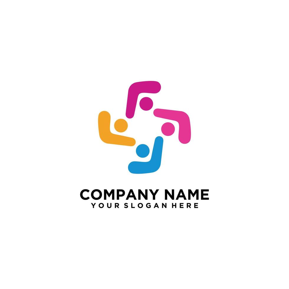 People care logo template design vector, emblem, design concept, creative symbol, icon vector