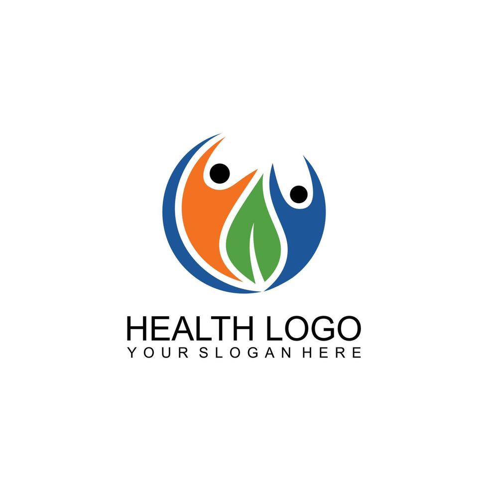 Human care logo design template vector