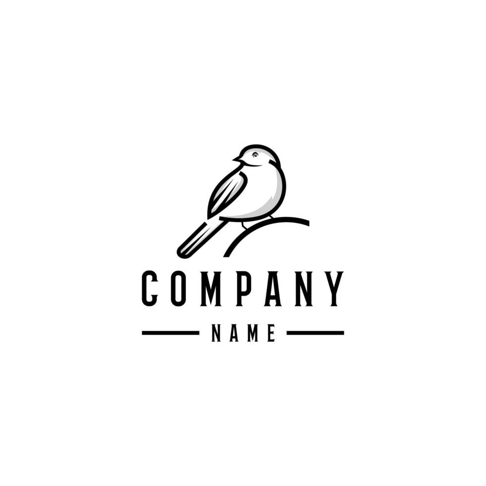 Bird line art logo design template. Bird logotype line art. vector