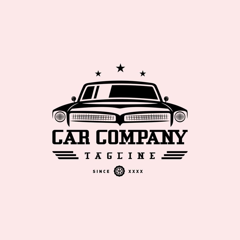 Muscle vintage car logo design. Awesome a muscle car logo. A muscle car logotype. vector