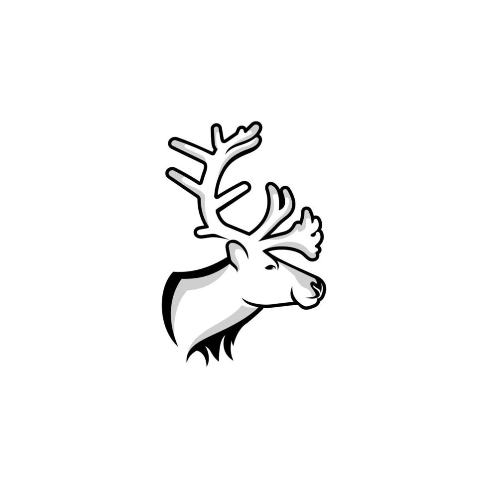 Caribou logo design icon. Caribou logo design inspiration. Artic animal logo design template. vector