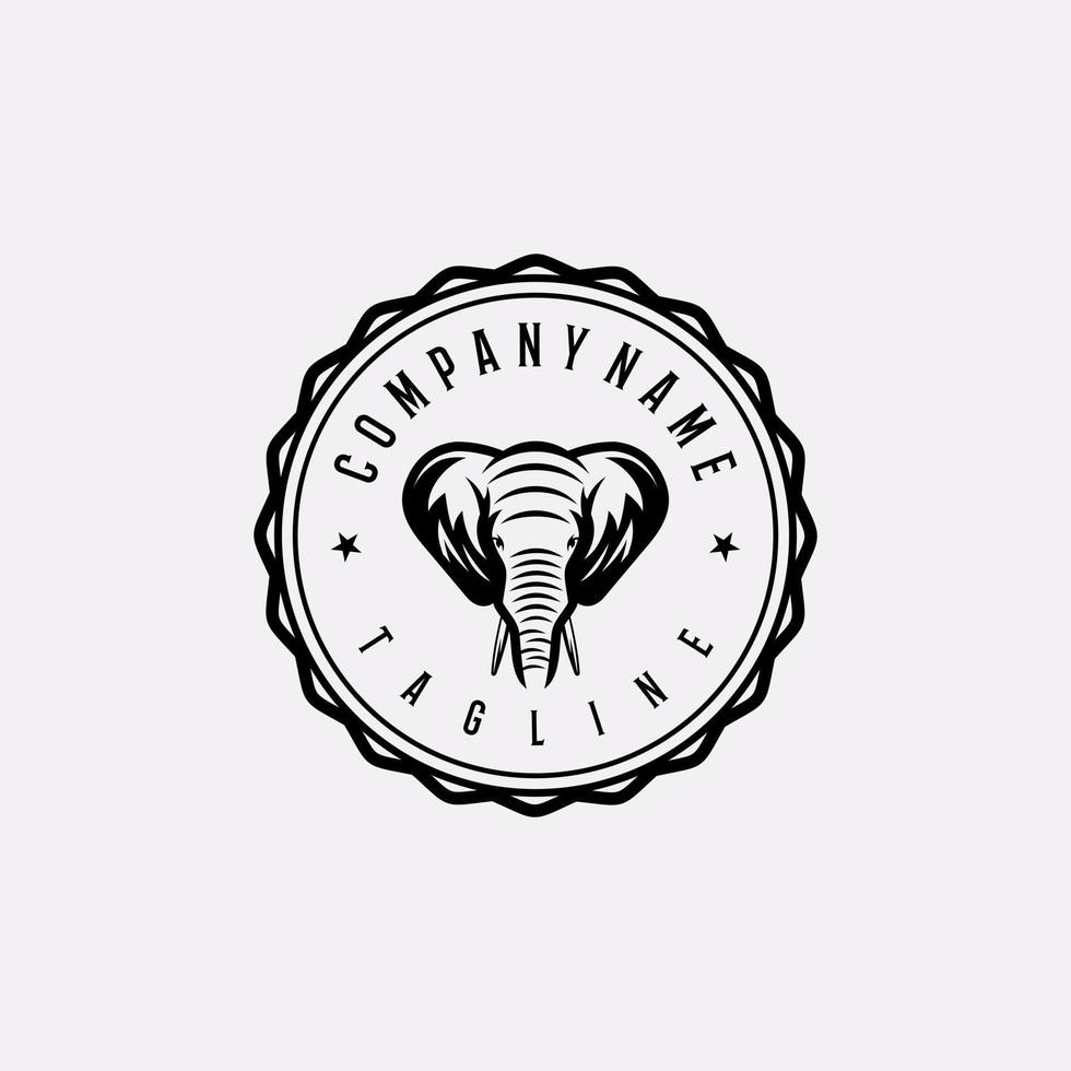 Elephant head logo design template. Awesome a elephant head logo. A elephant head line art logotype. vector