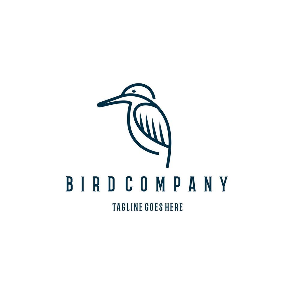 Kingfisher bird logo design. Awesome a kingfisher bird logo. A kingfisher bird logotype. vector