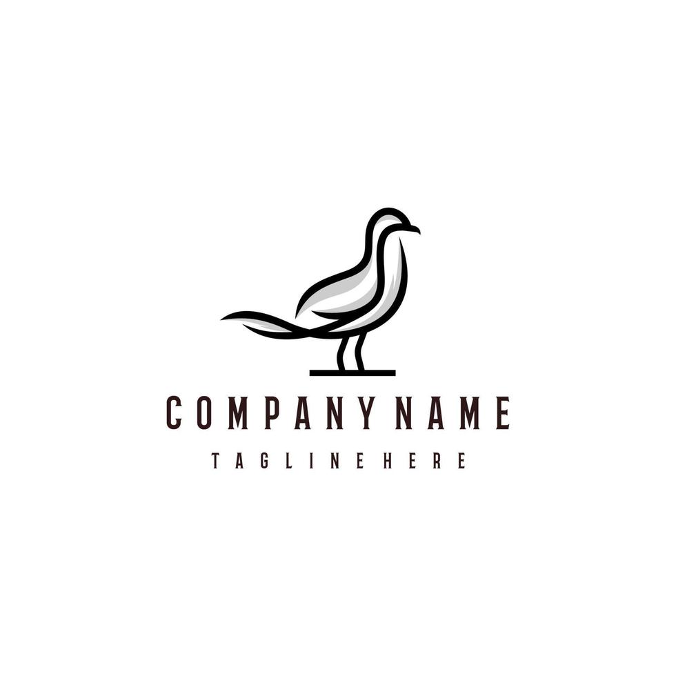 Seagull logo design. Awesome seagull logo. A seagull logotype. Animal logo design vector