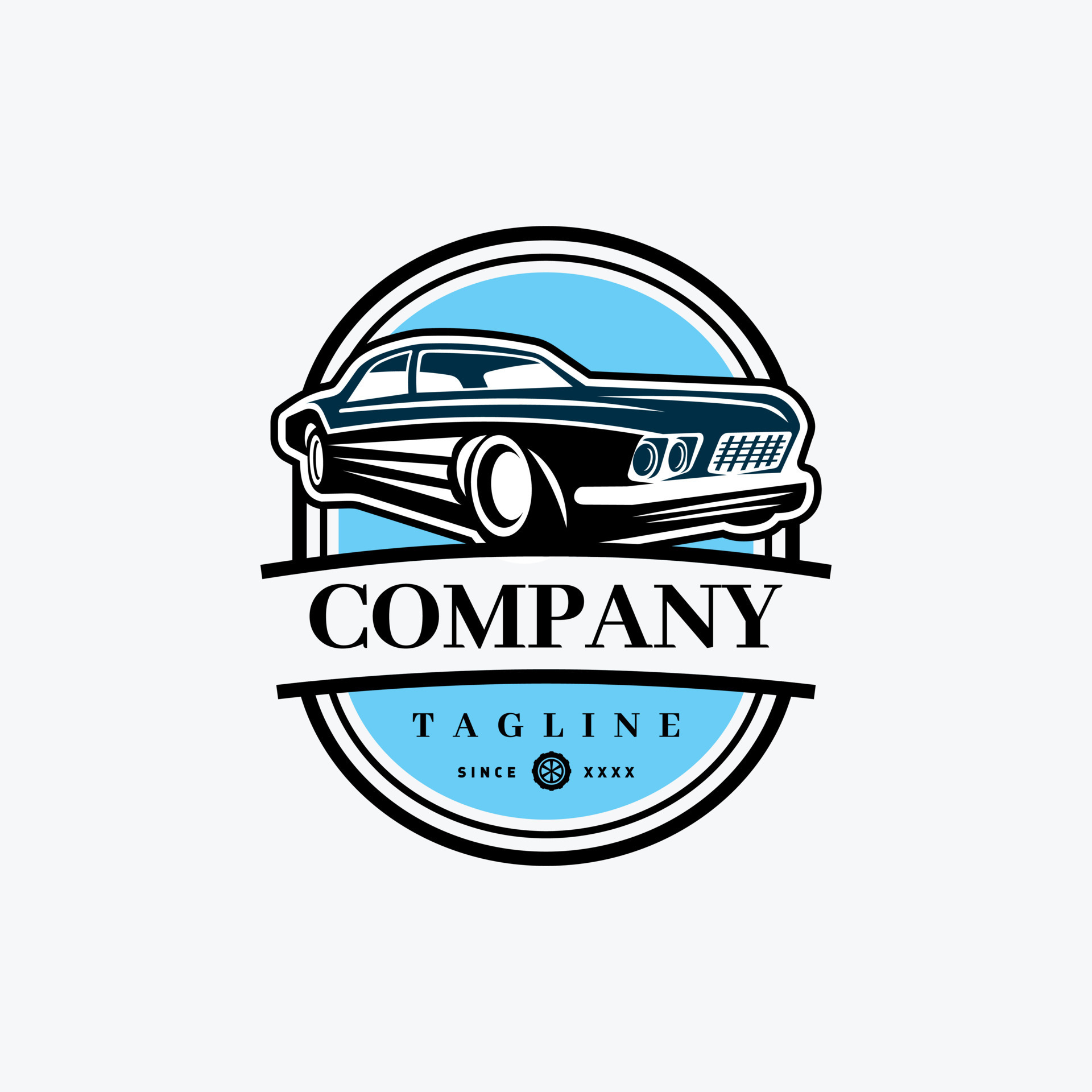 Muscle vintage car logo design. Awesome a muscle car logo. A muscle car ...