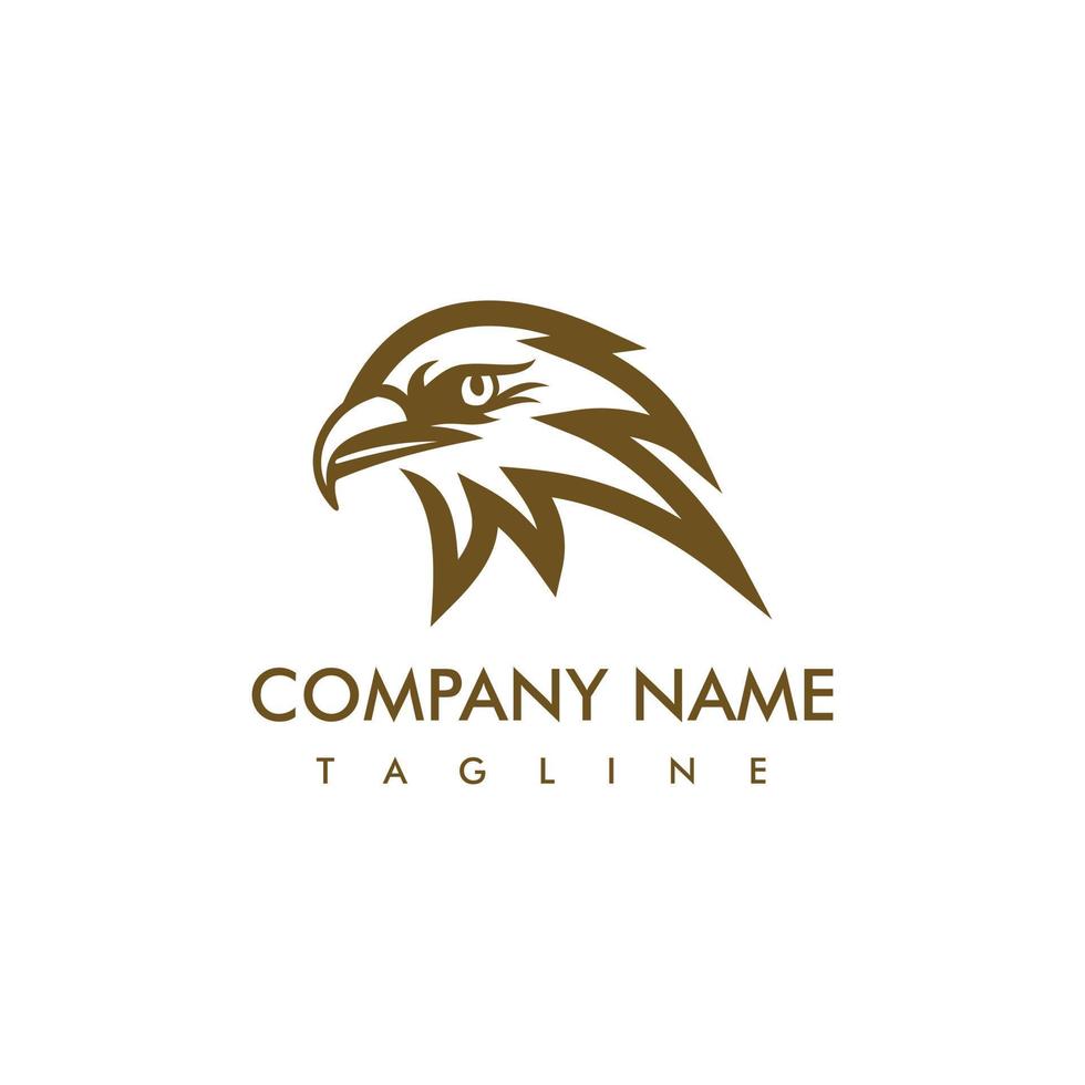 Golden eagle logo design template. Awesome a golden eagle logo. A golden eagle lineart logotype. vector
