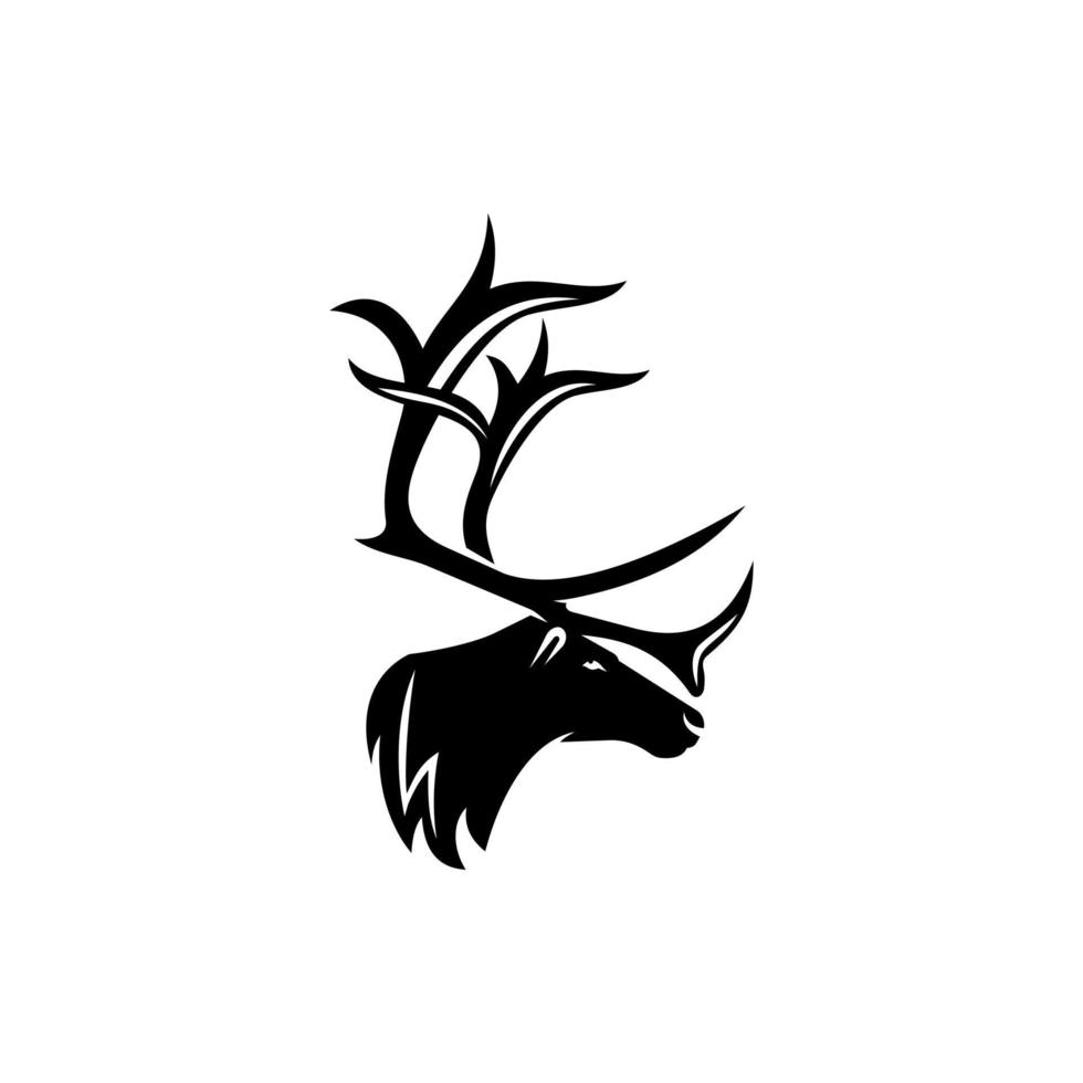 Caribou logo design icon. Caribou logo design inspiration. Artic animal logo design template. vector