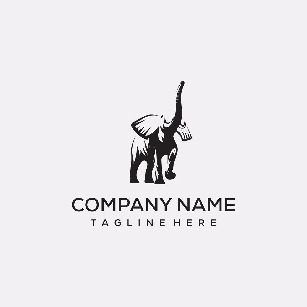 Elephant logo design template. Awesome a elephant logo. A elephant line art logotyp vector