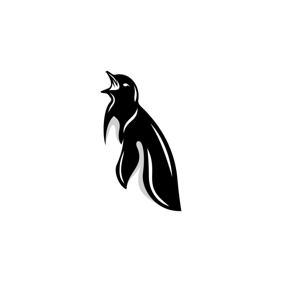 Penguin logo design icon. Penguin design inspiration. Bird logo design template. Animal symbol logotype. vector