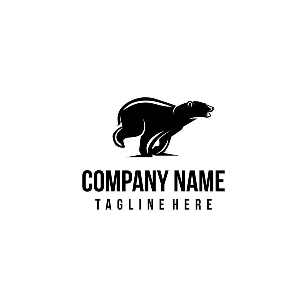 Polar Bear logo design icon. Bear design inspiration. vector