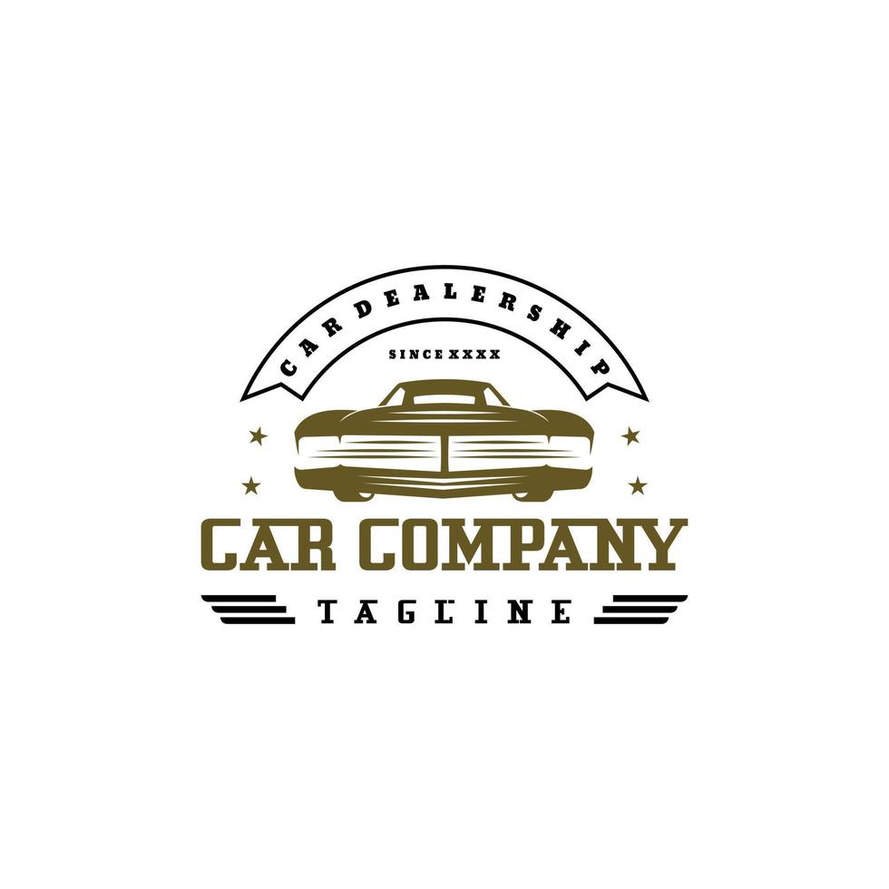 Muscle vintage car logo design. Awesome a muscle car logo. A muscle car logotype. vector