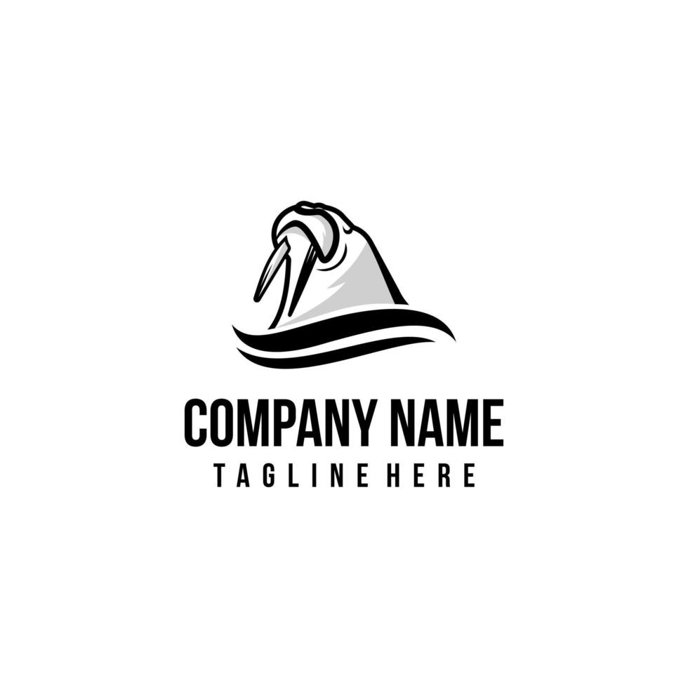 Walrus logo design icon. Walrus logo design inspiration. Artic animal logo design template. Animal symbol logotype. vector
