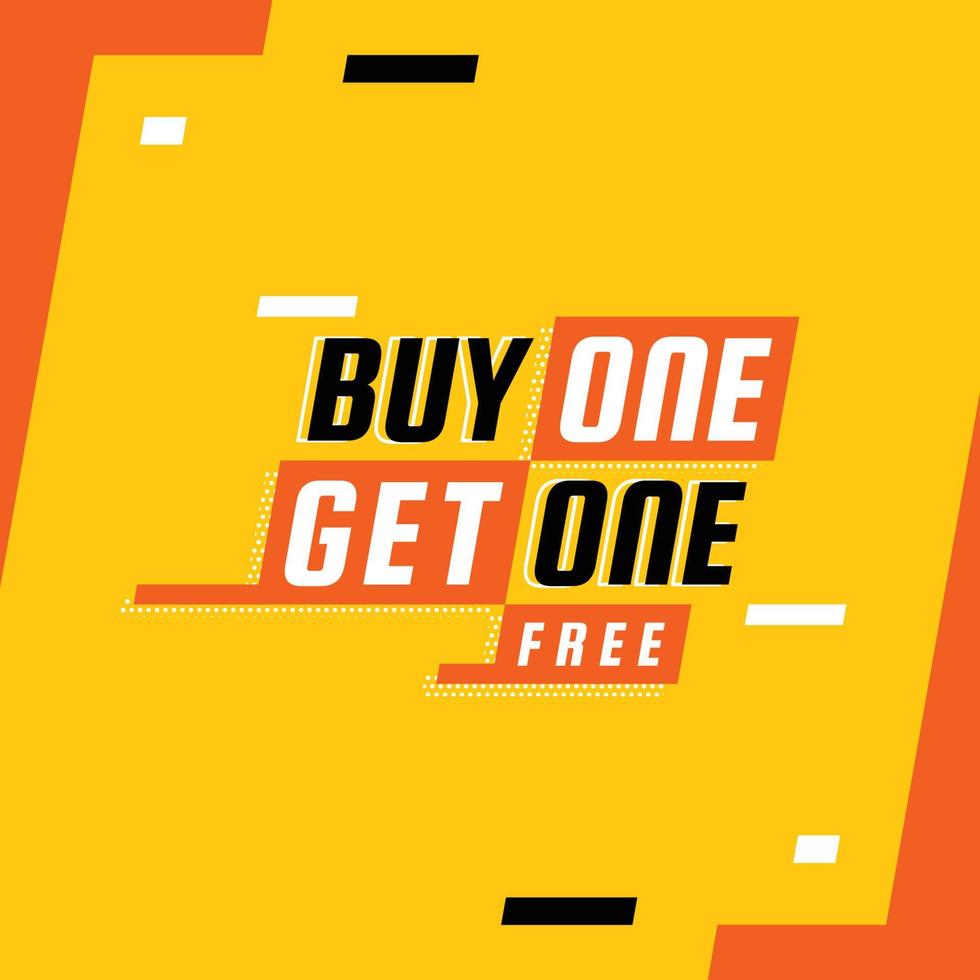 Buy one get one vector design