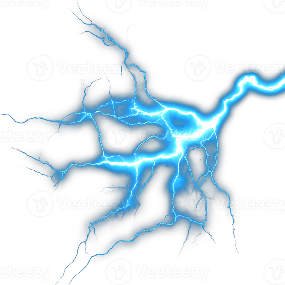 illustration of lightning strike. lightning bolt close up. thunder storm background. . png