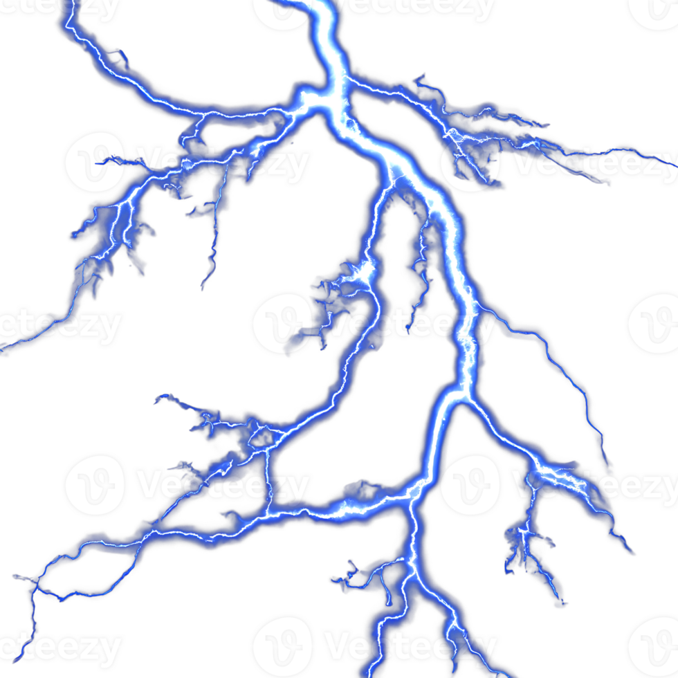 illustration of lightning strike. lightning bolt close up. thunder storm background. . png