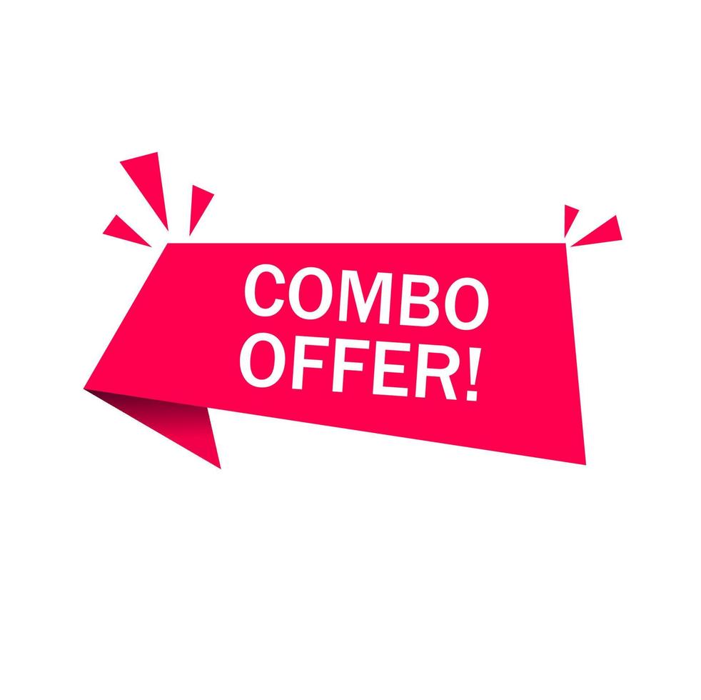 Combo offer banner design template. Special offer Big discount. Store badge. vector