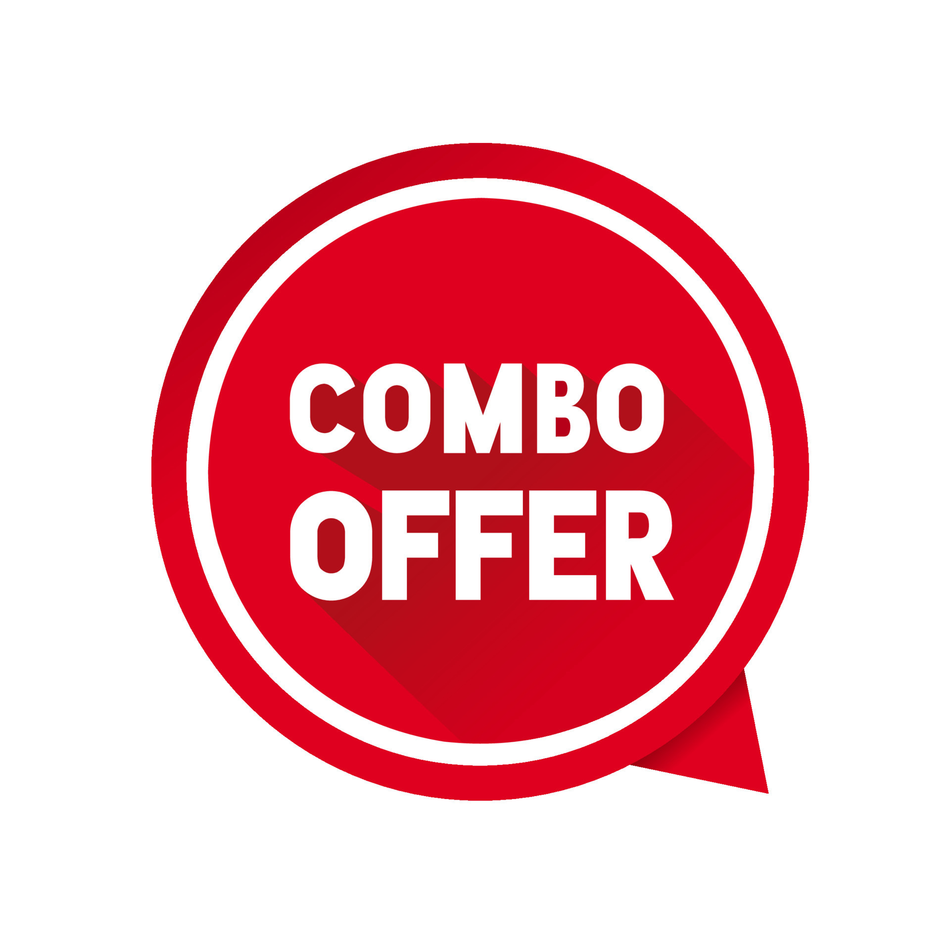 Combo offer banner design. speech bubble icon. Template for retail