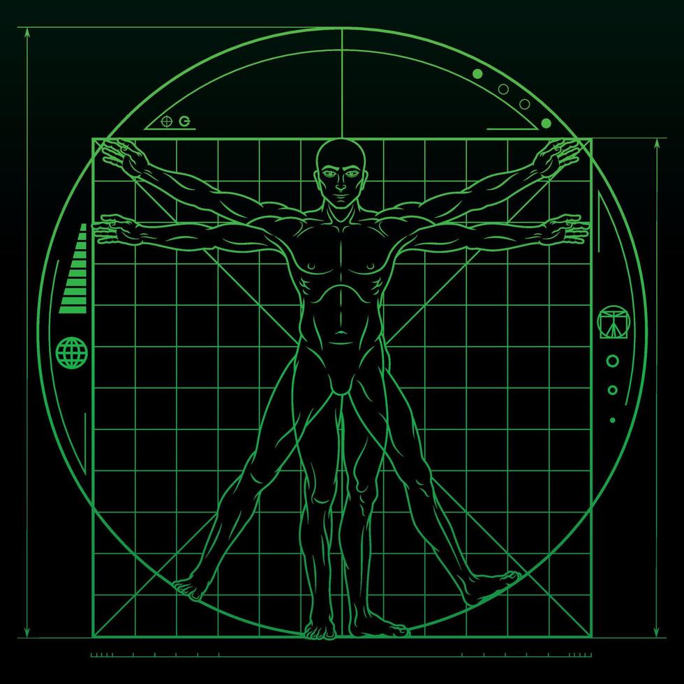 Vitruvian man Vector design