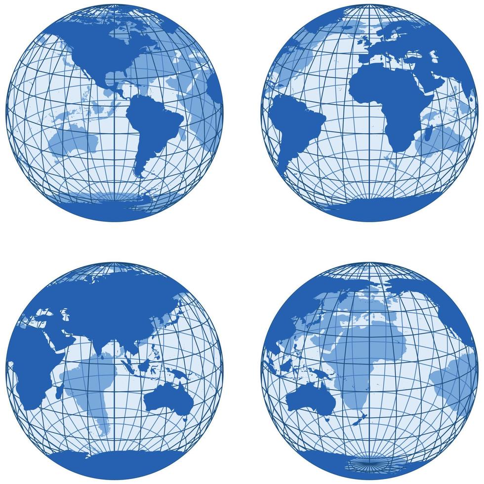 Vector design of the planet earth, design of the terrestrial sphere