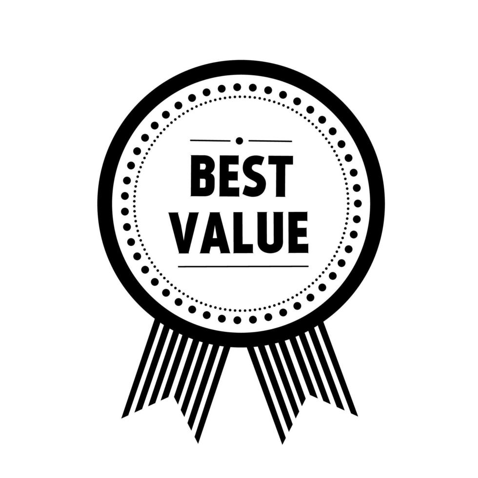 best value banner template. vector illustration. flat design. web element.