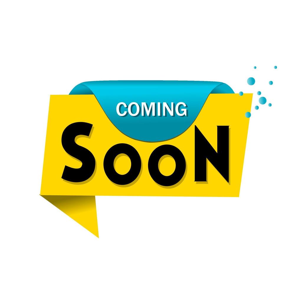 coming soon sign. Coming soon red ribbon label banner design. store badge. vector illustration