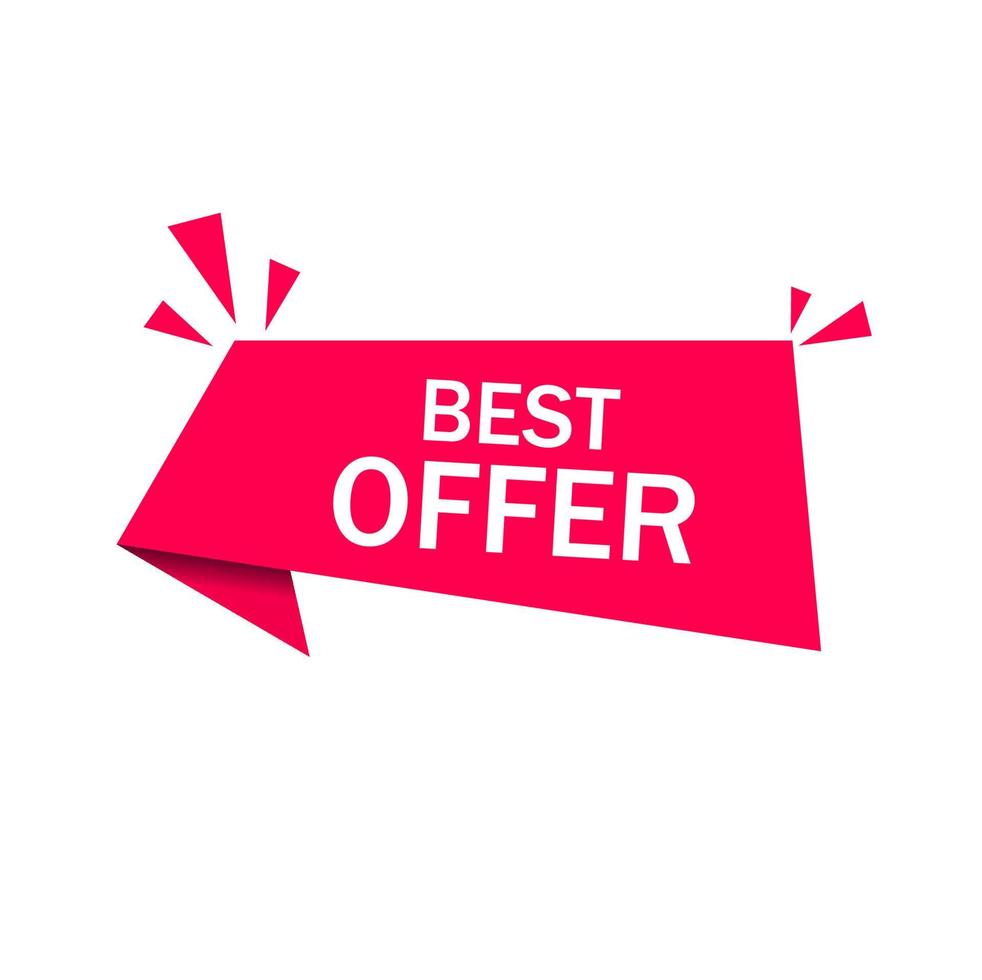 Best offer banner. Business concept. vector illustration on white background.