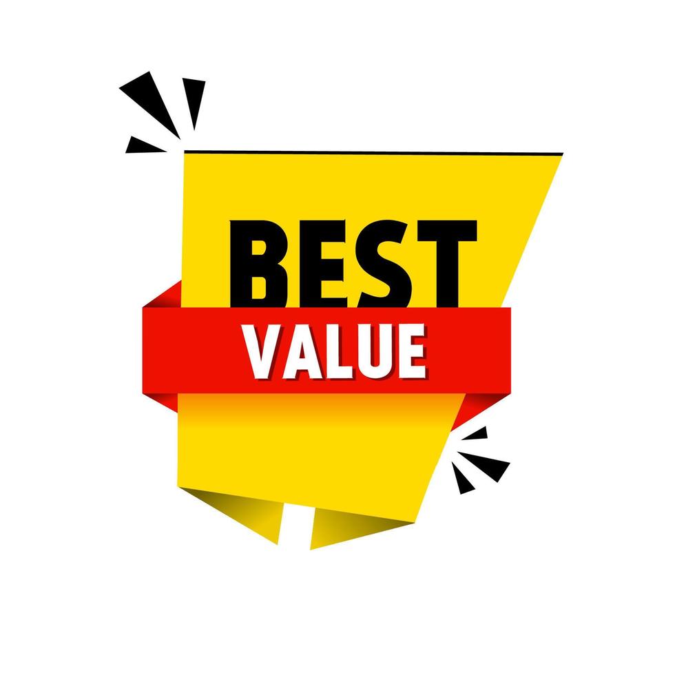 Best value banner. Flat design. web element, Vector illustration.