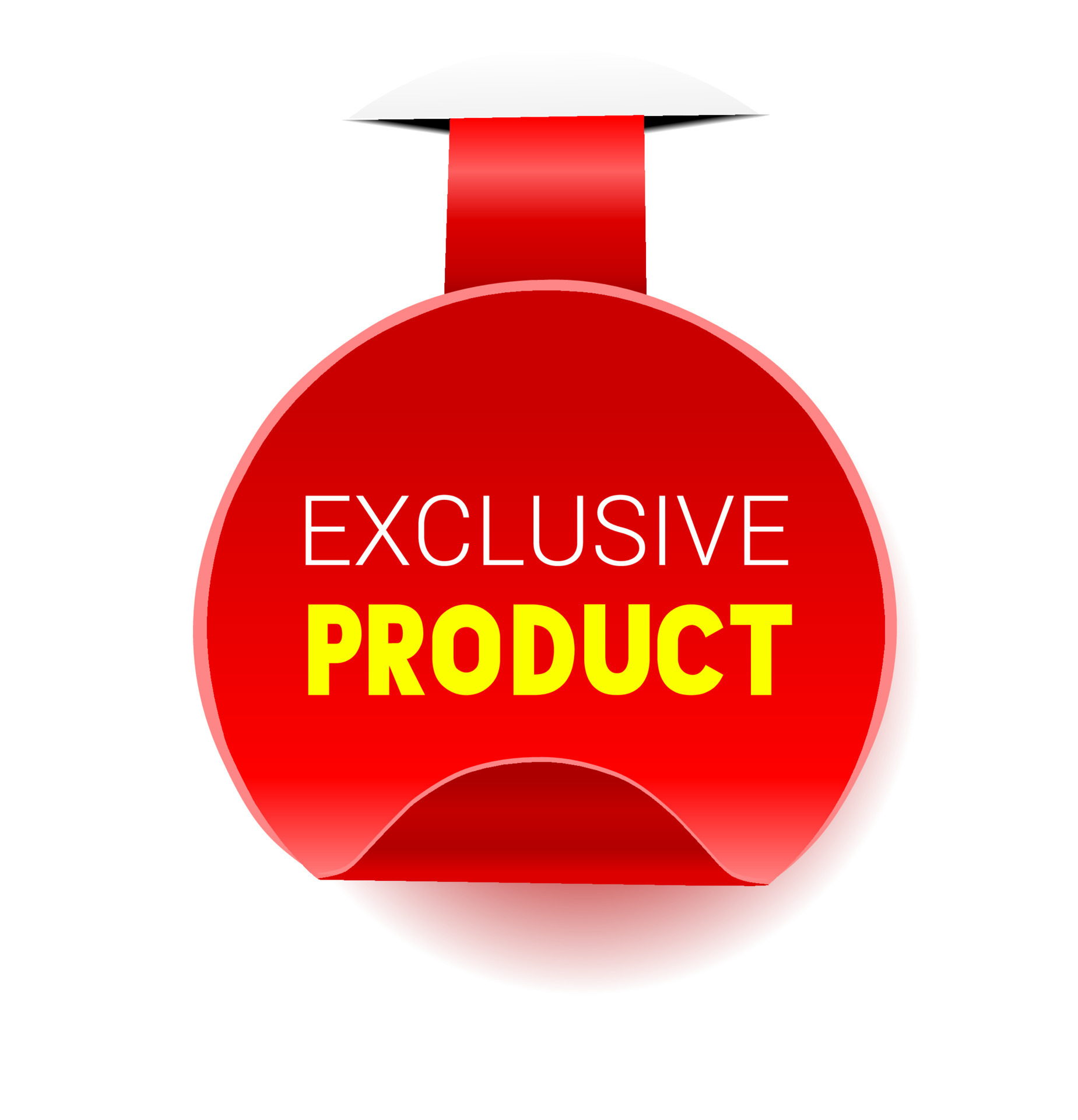 Exclusive product ribbon banner ribbon design. Special offer concept