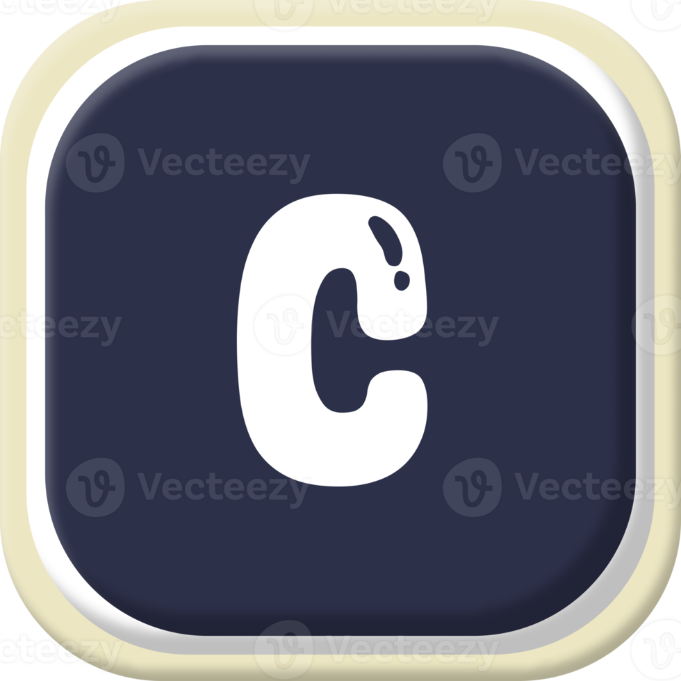 3d alphabet A - Z text effect and letter PNG Illustration Icon
