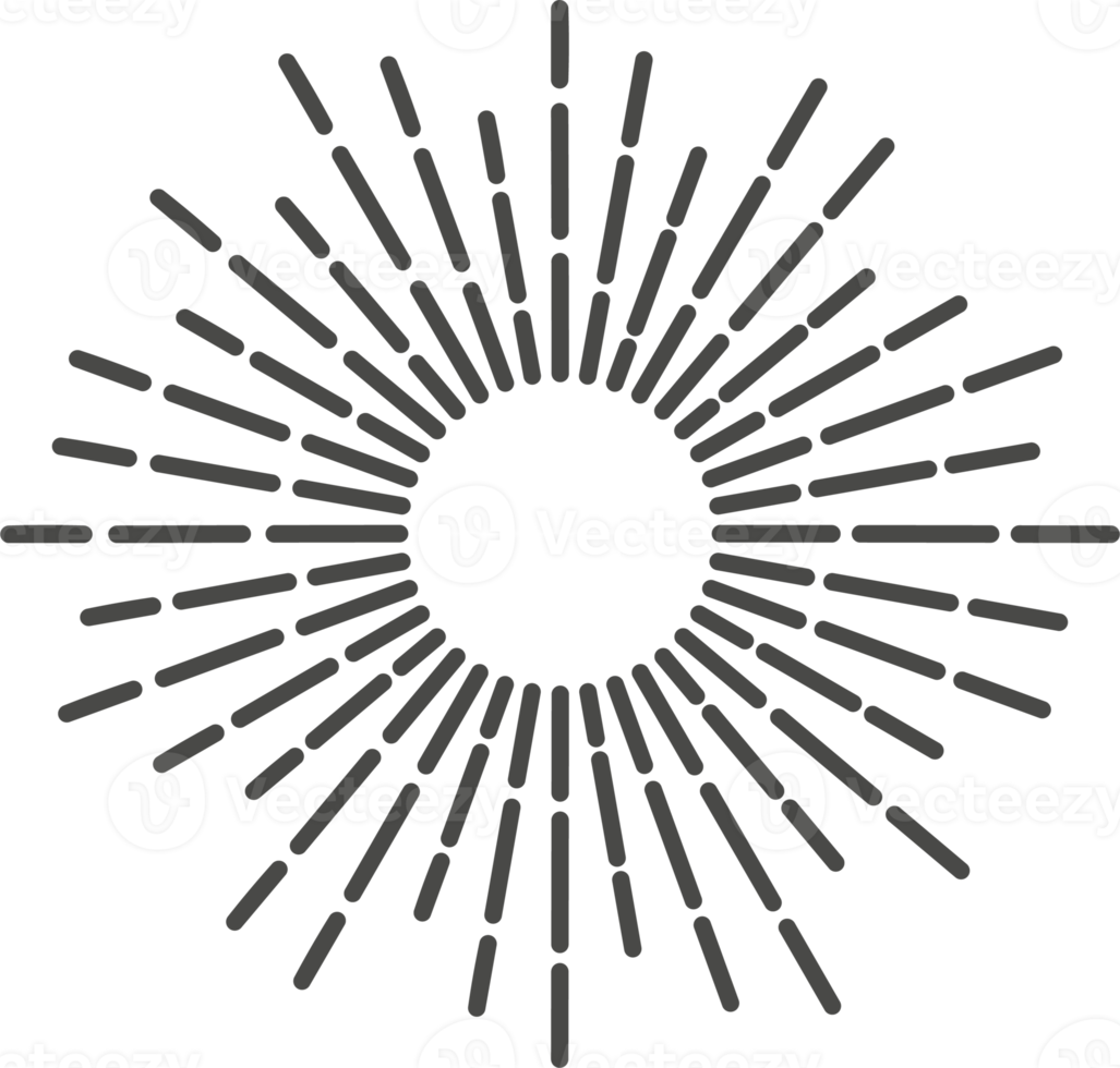 Sunburst radial Strahlen. Star Licht Explosion png