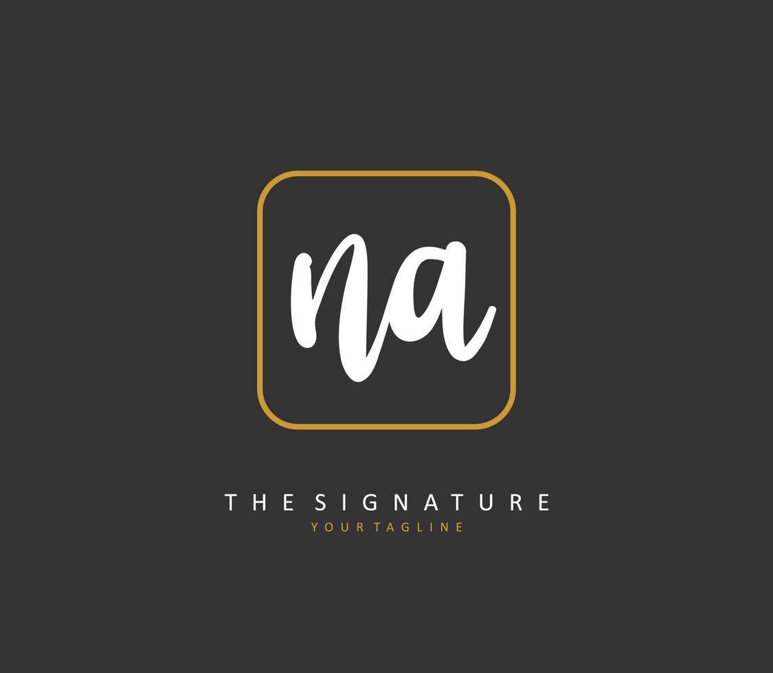 norte un n / A inicial letra escritura y firma logo. un concepto escritura inicial logo con modelo elemento. vector