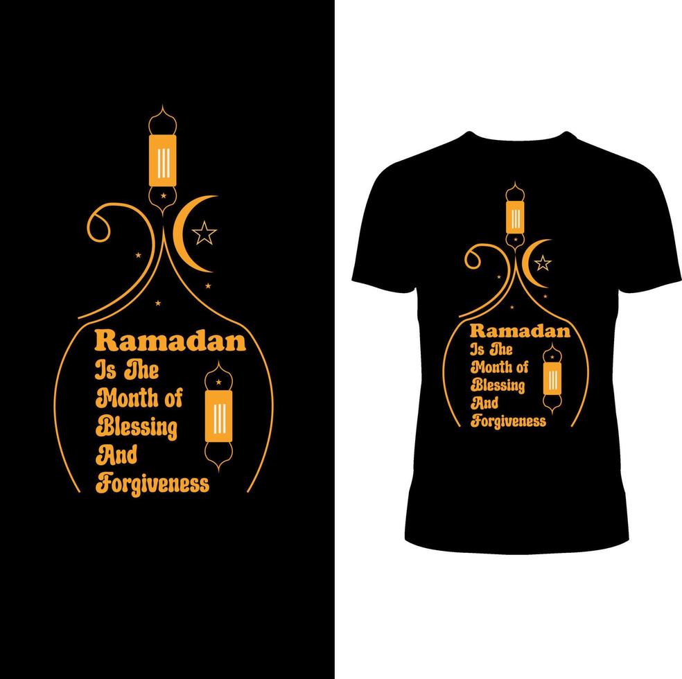 Ramadán t -camisa diseño vector