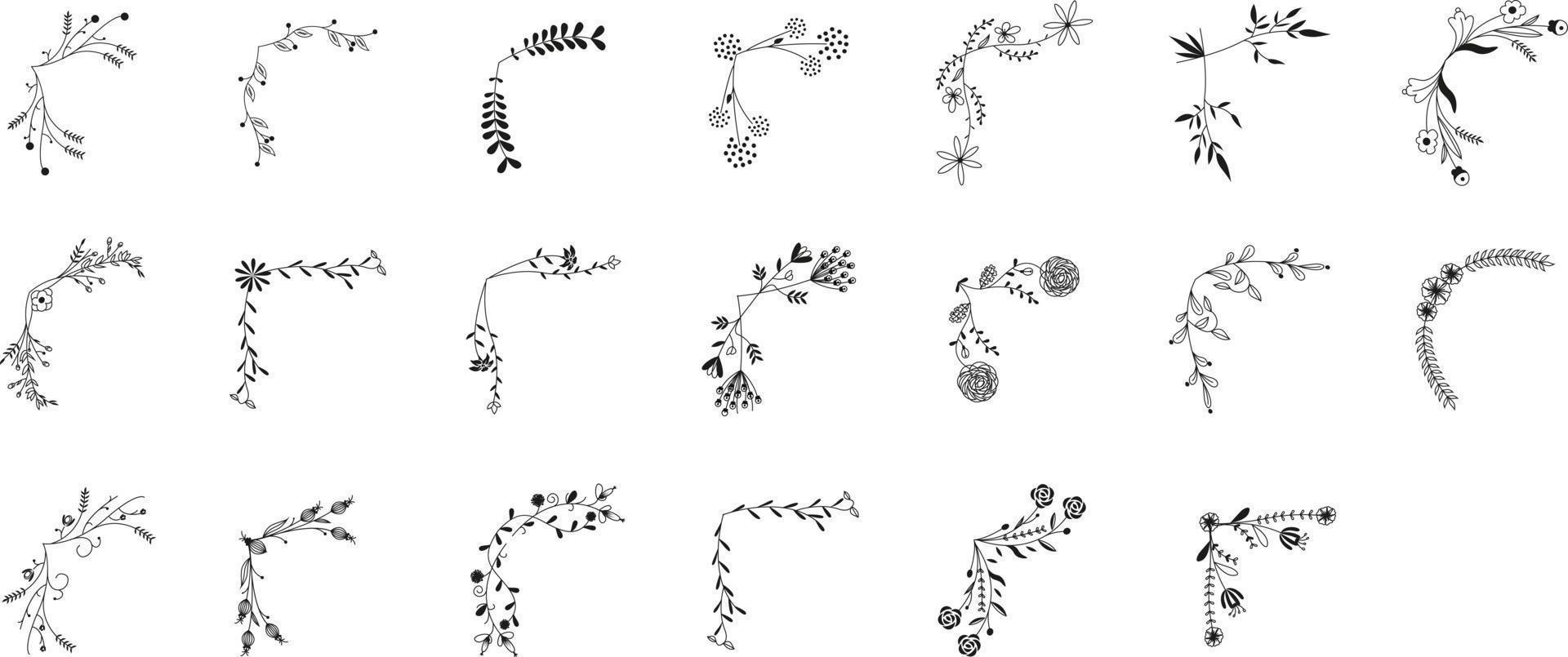 Botanical Corner Set vector