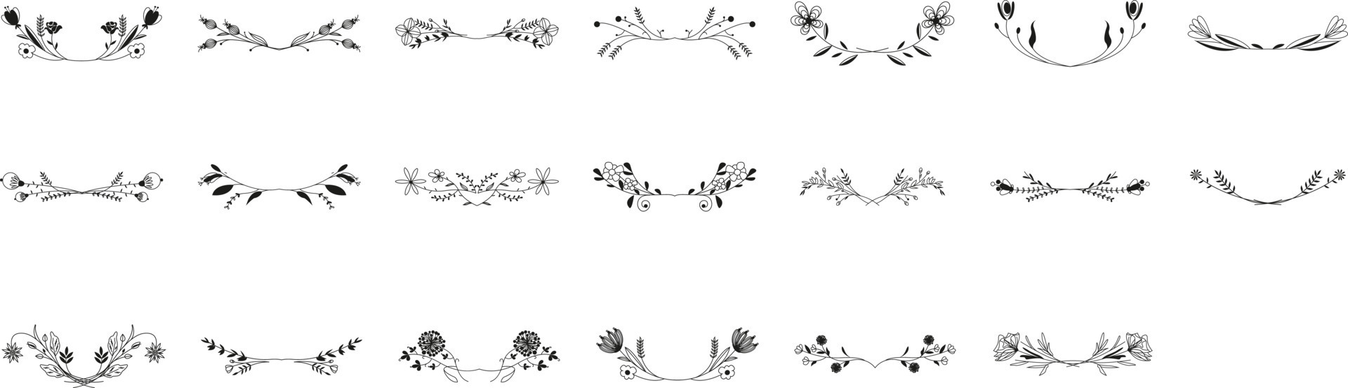 Ivy Border Set 21779893 Vector Art at Vecteezy