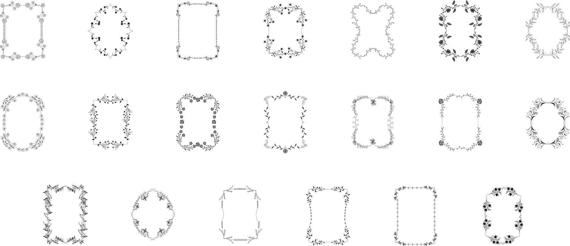 Wedding Frame Set vector