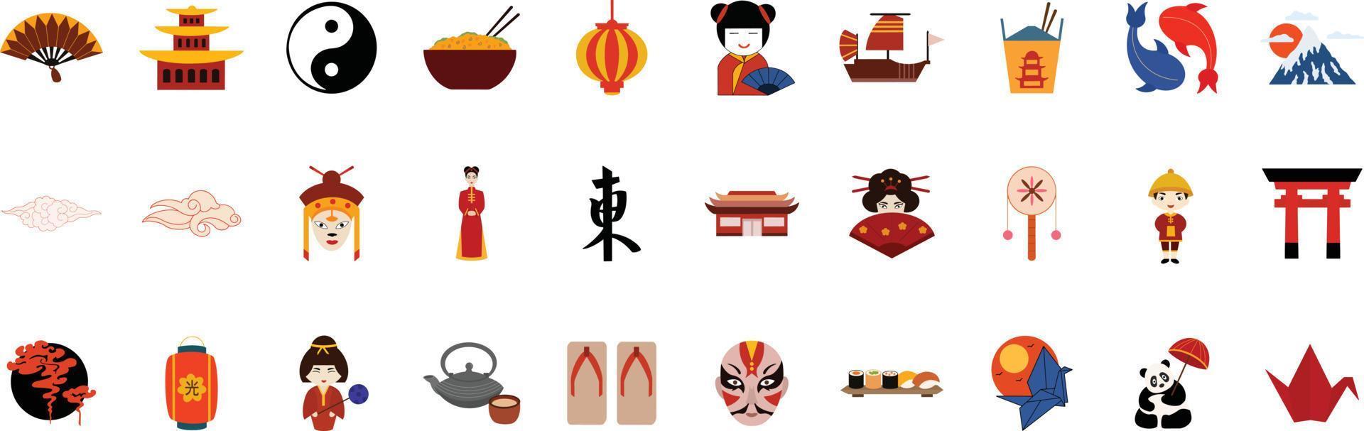 Chinese Icon Pack vector