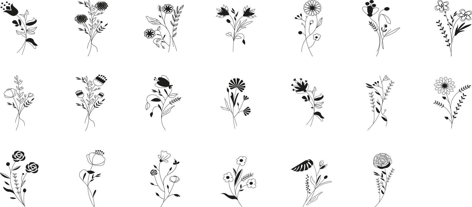 Floral Branch Set vector