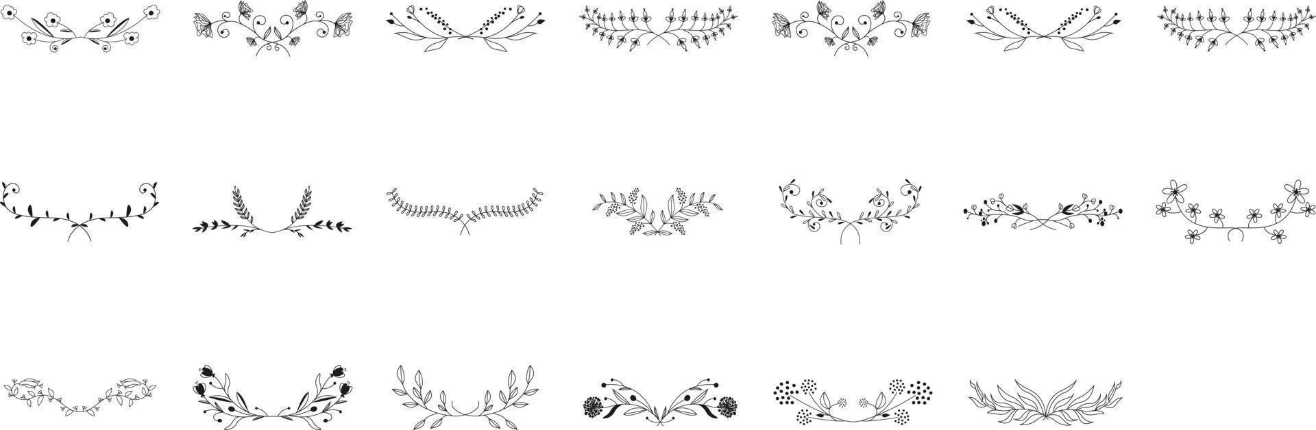 Floral Border Set vector