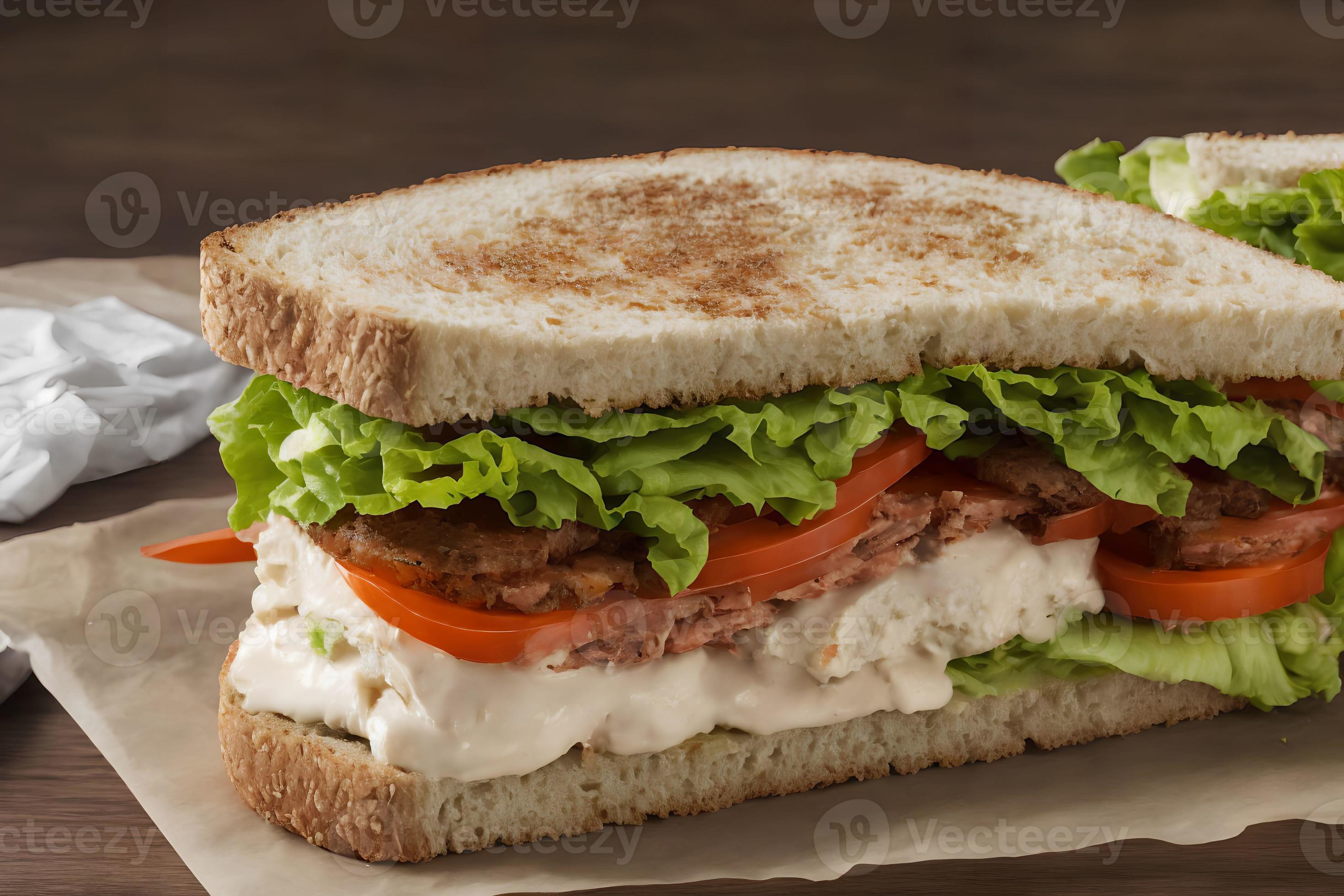 close up of sandwich food photography , generative art by A.I 21780094