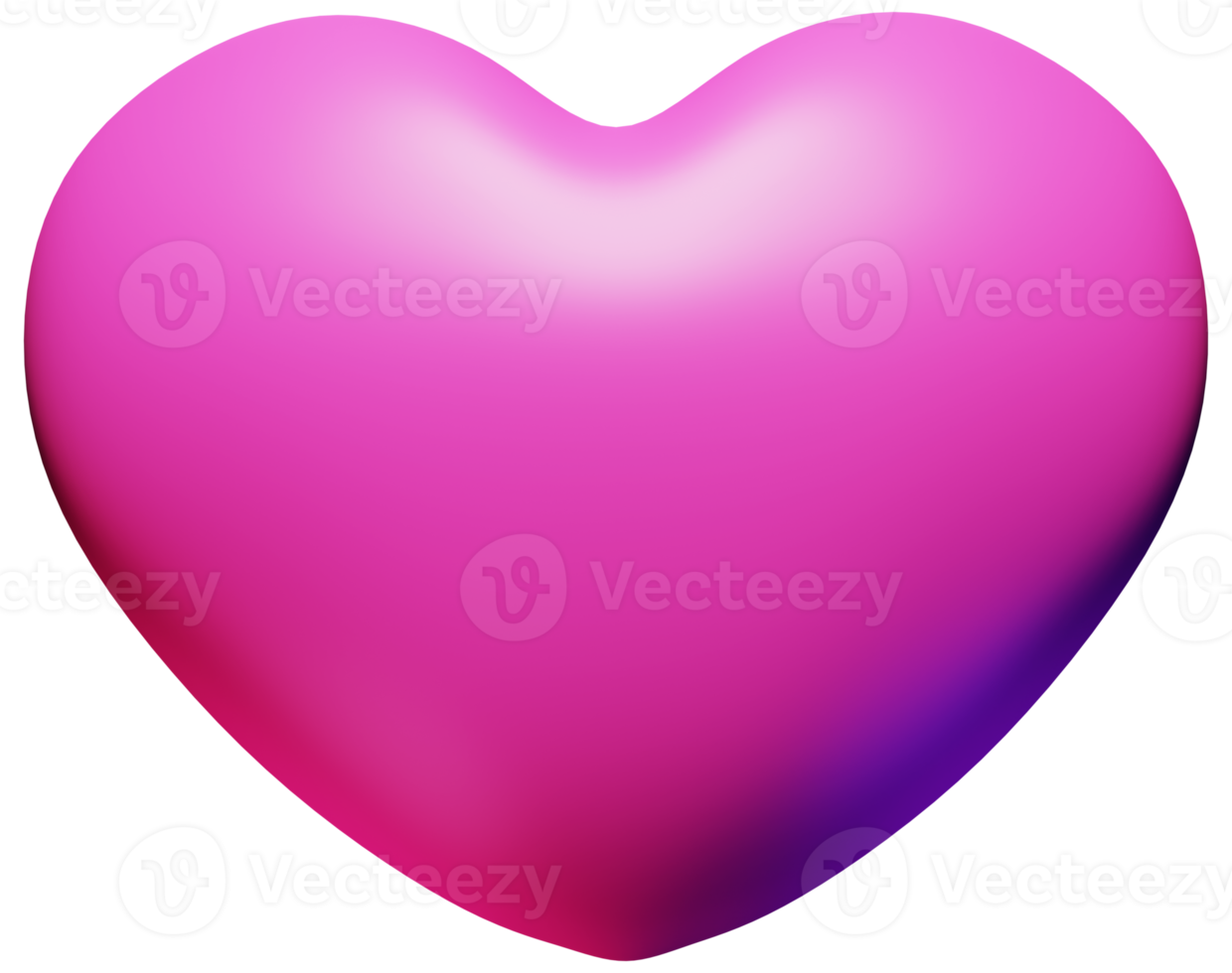 3d illustration pink colour love heart shape icon sign symbol png